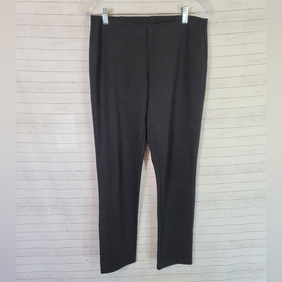 EILEEN FISHER BLACK PULL ON POINTE LEGGINGS, SZ SMALL - Picture 1 of 9